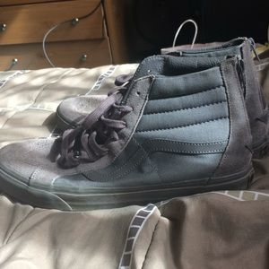 All Gray zip up Old Skool Vans